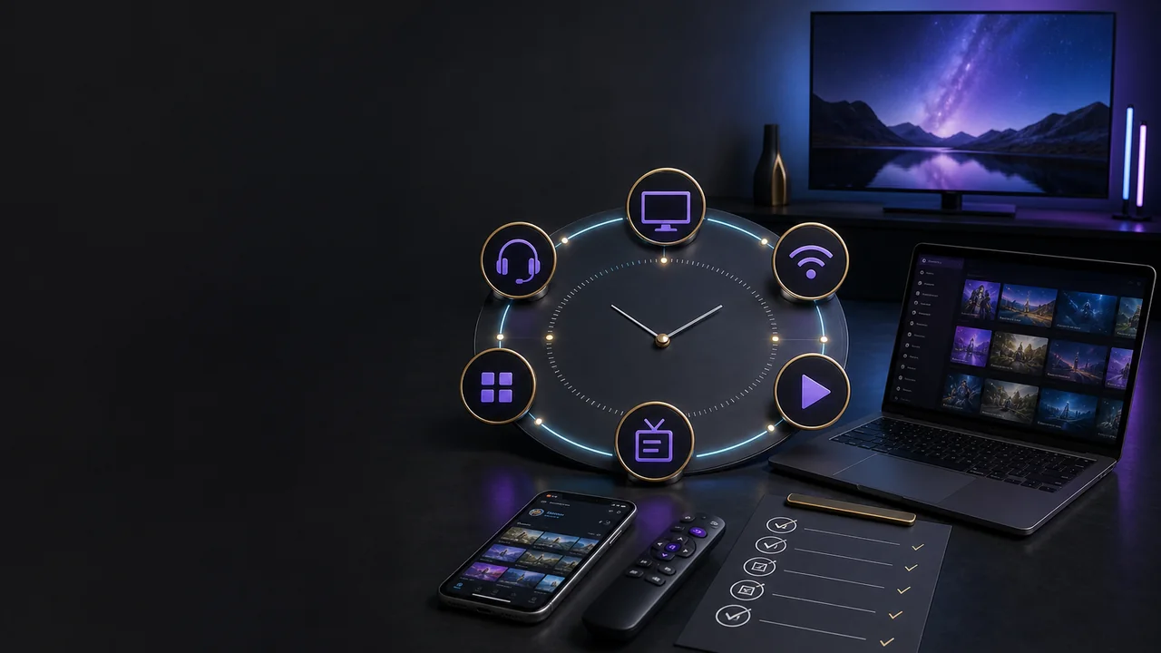 IPTV test record for device, network, live playback, VOD, EPG, and support