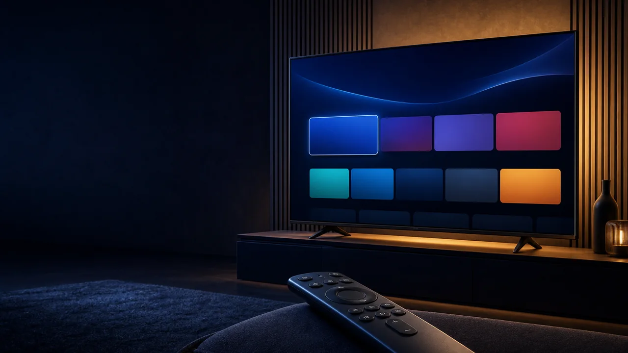 Remote-guided Smart TV installation steps from app store to playback test